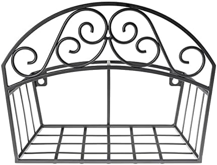Liberty Garden Products 241 Decorative Black Garden Hose Butler with Shelf, Holds 125-Feet 14 x 6.7 x 11.5