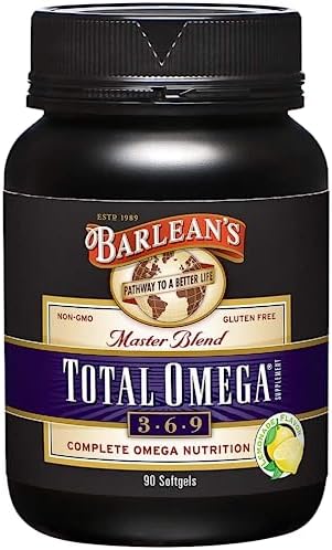 Barlean's Total Omega 3 6 9 Orange Crème Liquid Fish Oil Supplement with Borage and Flaxseed Oil, 2,400 mg of Omegas EPA and DHA Plus GLA for Joint and Heart Health, 8 oz | Fish, borage & flax oils, EPA DHA ALA GLA omegas, Burpless, Non-GMO, Gluten-free,…