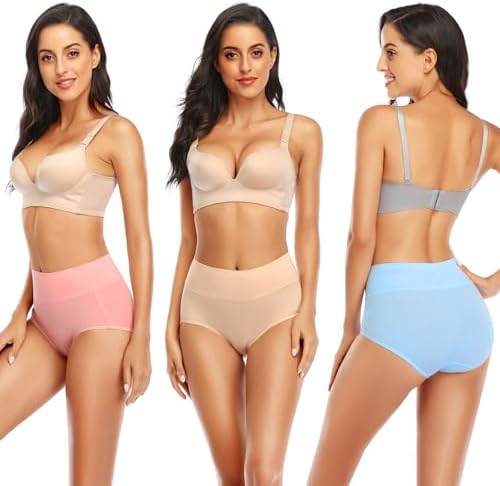 Womens Tummy Control Underwear Cotton High Waisted Full Briefs