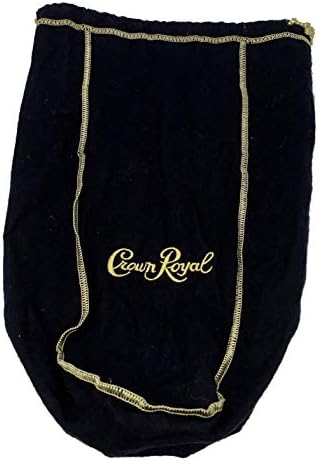 Crown Royal Extra Large Bag with Gold Drawstrings Great for Storage 13"x9"x4" (Black)