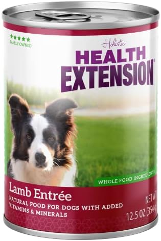 Health Extension Lamb Entrée Wet Dog Food, 12.5 oz – Protein-Rich Recipe, Hydration Support, Ideal for Sensitive Stomachs (Case of 12 Cans)
