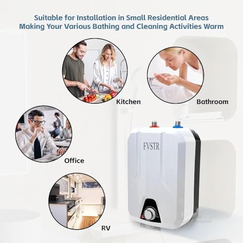 110V-120V 1.5Kw Small Under Sink Tank, 2.16 Gallon Thermal Storage Water Heater, Mini Tankless, Under Sink