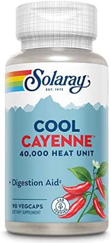 SOLARAY Cool Cayenne 40,000 Heat Units, 45 Servings, 90 VegCaps