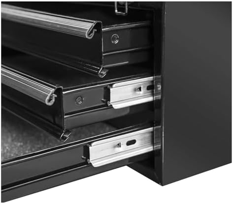 Road DAWG ATBT1204D-BLACK Torin Rolling Garage Workshop Tool Organizer: Detachable 4 Drawer Tool Chest with Large Storage Cabinet and Adjustable Shelf