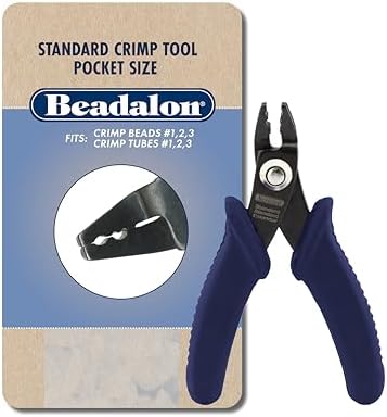 Beadalon Jewelry Crimping Tool Micro - Ergonomic & Compact, Dark Blue | Professional jewelry tools with precision crimping, ergonomic grips, versatile performance, and organized storage options.