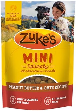 Zuke’s Mini Naturals Dog Training Treats for Dogs, Pet Treats Made with Real Peanut Butter- 16 oz. Bag