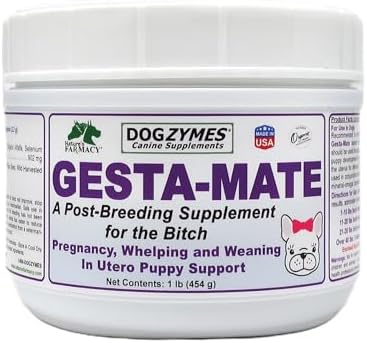 Dogzymes Gestamate Help Maintain Normal Hormone Levels During Pregnancy and Strengthen and Tone The Uterus for delivery(1 Pound)