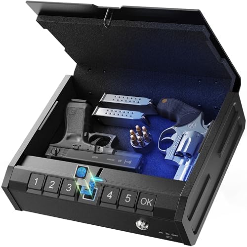 ONNAIS Iron SE Biometric Gun Safe for Handgun with Fingerprint Keypad Lock