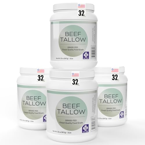 MD. Life Beef Tallow for Cooking - Food Grade Grass Fed Beef Tallow for Cooking Oil Replacement - 28 Ounce - Pasture Raised Keto Friendly Beef Tallow- Used to Make Candles & Soap