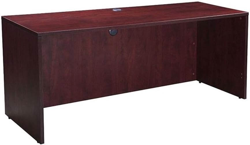 Boss Office Products Holland Executive U-Shape Desk with Lateral File Storage and Hutch, 66", Mocha