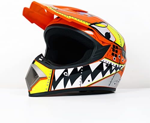 Motocross Offroad Helmet Dirt Bike Street Helmet Motorcycle Helmets ATV BMX MX Helmet with Gloves Goggles Mask for Unisex Youth Kids DOT / FMVSS 218