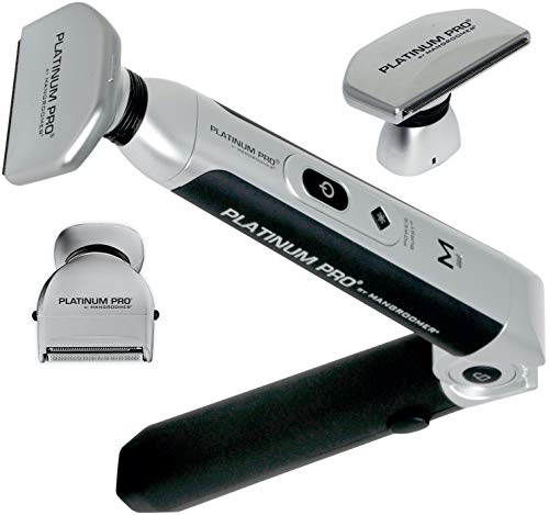 MANGROOMER - PLATINUM PRO New Back Hair Shaver Complete Attachment Head with Shock Absorber Neck and 1.8 Inch Blade Design!