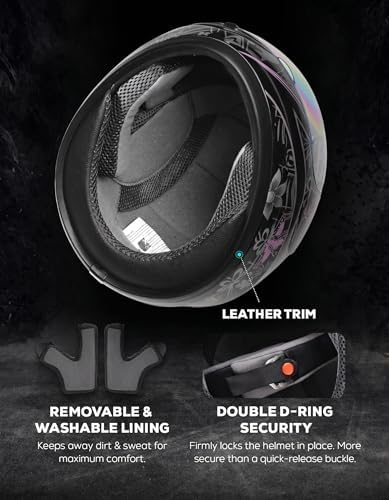 Full Face Motorcycle Helmet Adult ATV Helmet DOT Approved | Ultra-Lightweight, with Anti-Fog Visor, Breathable Liner, For Street Bike