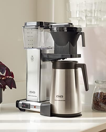 Technivorm Moccamaster 79317 KBGT thermal Carafe 10-Cup Coffee Maker 40 Ounce, Stone Grey 1.25l