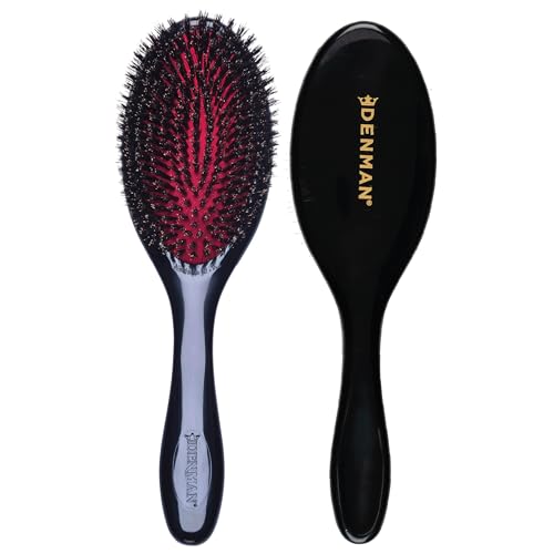 Denman Natural Bristle Grooming Brush, Medium