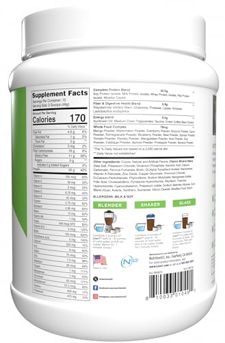 Lean1 Vanilla, Meal Replacement Protein Shake, 15 Serving Tub