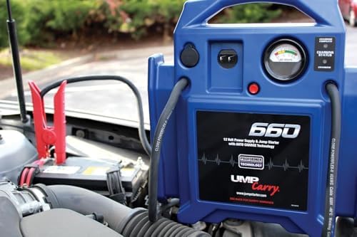JNC660 Portable Vehicle Starting Unit 1700 Peak Amps 12V Outlet - 2 Pack | Portable 1700-peak-amp vehicle starting unit with heavy-duty clamps