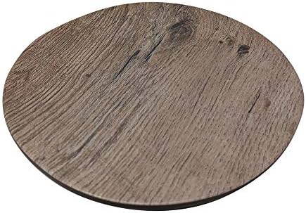 Gianna's Home 12 Piece Rustic Farmhouse Melamine Heavy Weight Plastic Dinnerware Set Wood Grain