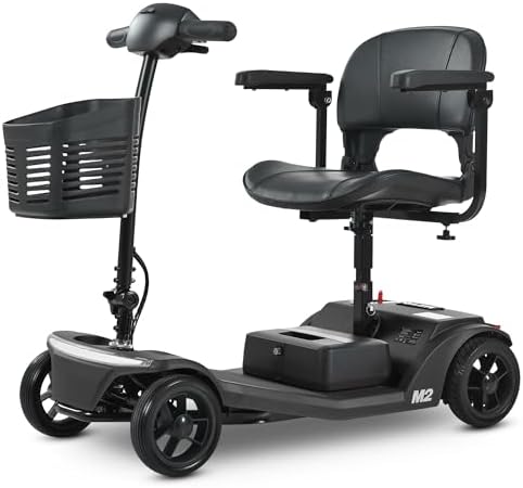 Metro Mobility 4 Wheel Foldable Mobility Scooter for Adults - 300 lbs Capacity Electric Mobility Scooters for Seniors - Long Range Power Extended