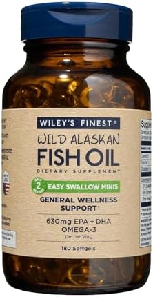 Wiley's Finest Wild Alaskan Easy Swallow Minis, 120 Count (Pack of 1)