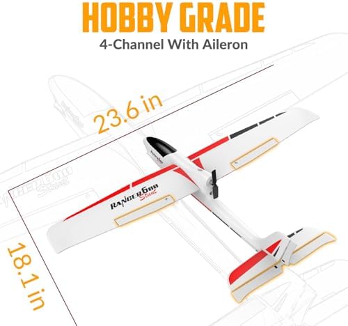 VOLANTEXRC RC Glider Plane 4CH, New Version Remote Control Airplane with 6-Axis Gyro for Beginners