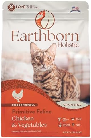 Earthborn Holistic Primitive Feline Grain-Free Dry Cat Food 4 Pound (Pack of 1)
