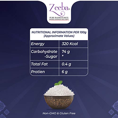 Zeeba 1121 Premium Basmati Rice, 10 lbs (4.54 kg)