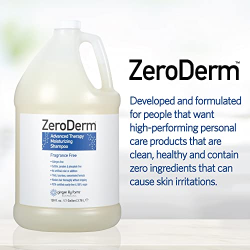 Ginger Lily Farms ZeroDerm Shampoo, 128oz, Fragrance Free