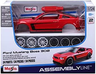 Maisto 1:24 Scale Assembly Line 2012 Ford Mustang Boss 302 Diecast Model Kit (Colors May Vary)