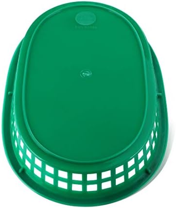 New Star Foodservice Fast Food Baskets, 10.5 x 7 Inch, Set of 12, Green