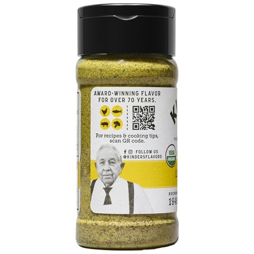 Kinder's Organic Buttery Garlic Salt, Premium Quality Seasoning, MSG Free and USDA Certified Organic, 2.75 oz