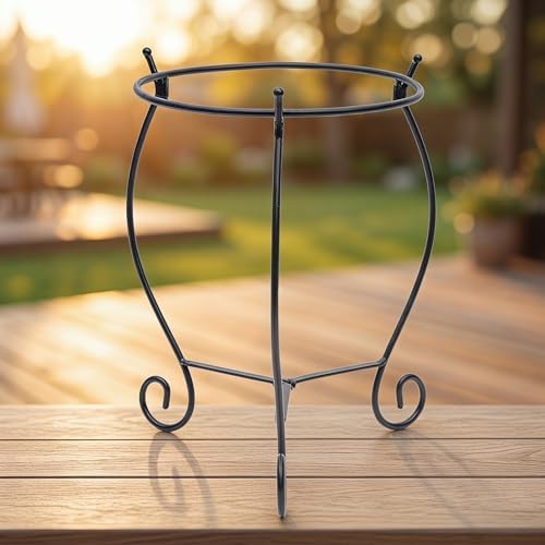 Topadorn Gazing Ball Stand for 10 /12 Inch Garden Globe with Butterfly | Metal Garden Globe Stand with Butterfly Design, Outdoor Weather Resistant Decorative Holder for Yard Patio Lawn