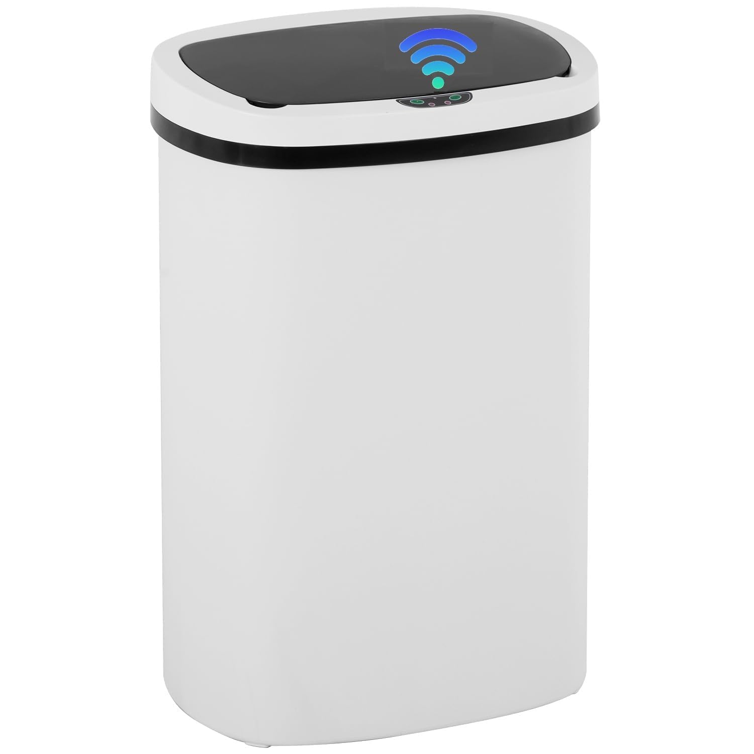 13 Gallon Touch-Free Automatic Stainless-Steel Trash Can Garbage Can Metal Trash Bin with Lid for Kitchen Living Room Office Bathroom, Electronic Motion Sensor Automatic Closure & Opening