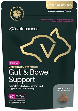 VETRISCIENCE Veterinary Strength Gut & Bowel Support for Dogs & Cats - Pet Digestive Health Supplement - Gut Health Formula - Intestinal Support