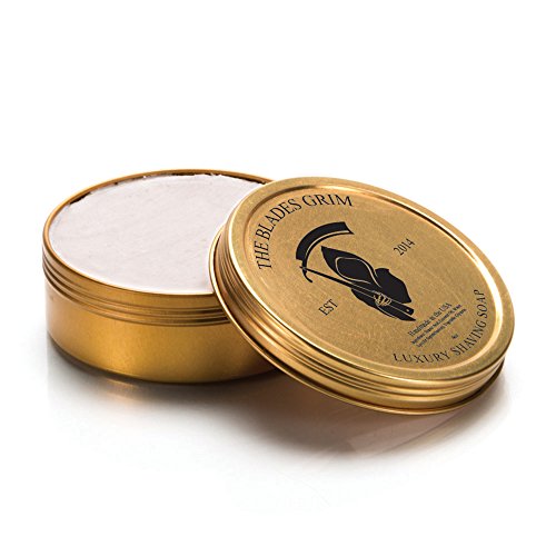 The Blades Grim – Luxury Shave Soap, Handmade in the USA (Smolder, 4oz)