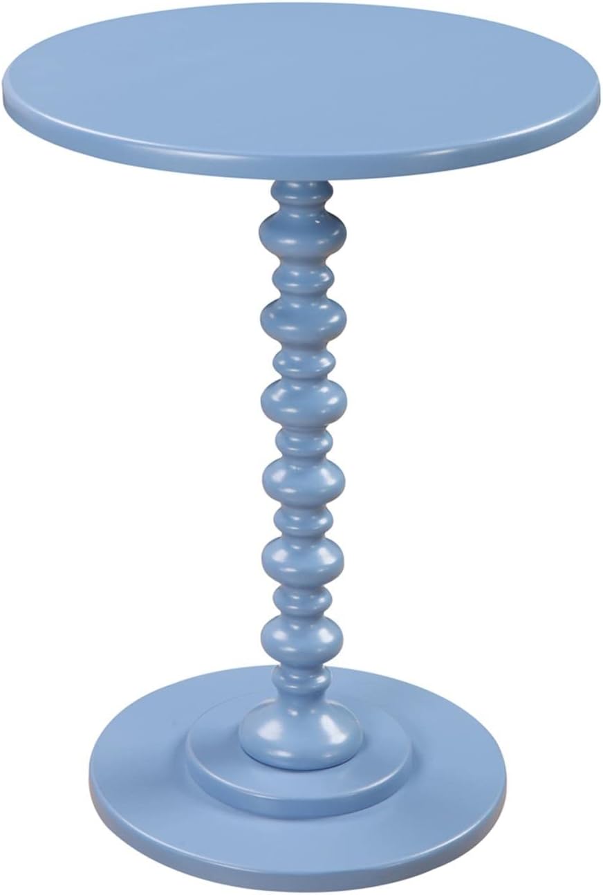 Convenience Concepts Palm Beach Spindle Table 17.75" - Traditional Round End Table for Living Room, Turned Solid Wood Side Table, Classic Display Pedestal Table, Espresso
