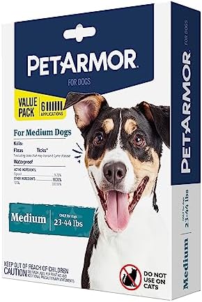 PetArmor Flea & Tick Topical Dogs 45-88 lbs, Fipronil, 3-Month | Ideal for Large Dogs 45-88 lbs; Kills Adult Fleas in 24-48 hrs; 3-month supply; Vet-Quality, No Rx Needed