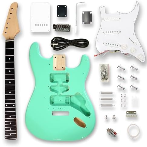 DIY Electric Guitar Kits, okoume Body maple neck & composite ebony fingerboard