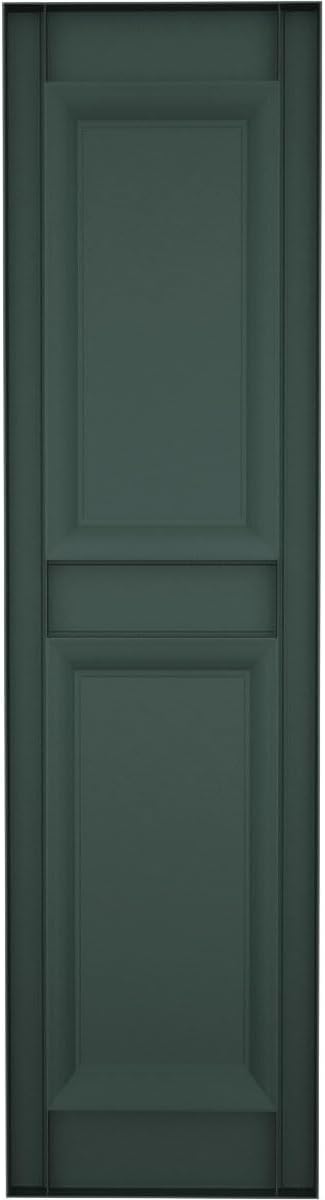 Mid America 00021247002 Standard Size Williamsburg Double Panel Vinyl Shutters, w/Installation Shutter-Lok's & Matching Screws (Per Pair), 002, 12"W x 47"H, Black