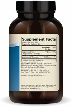 Dr. Mercola Magnesium L-Threonate, Magnesium Advanced Supplement with Magtein, 2000 mg per Serving, High Bioavailability for Cognitive Support, Memory & Brain Health, Non-GMO, Gluten Free, 90 Capsule
