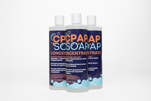 Concentrate, 16 Fl Oz Liquid Cleaning Solution for Mask, Hose, and Accessories - CPAP Cleaning Supplies - Alcohol, Fragrance