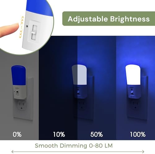 LOHAS-LED Plug in Night Light, Dimmable LED Night Lights Dusk to Dawn 2Pack