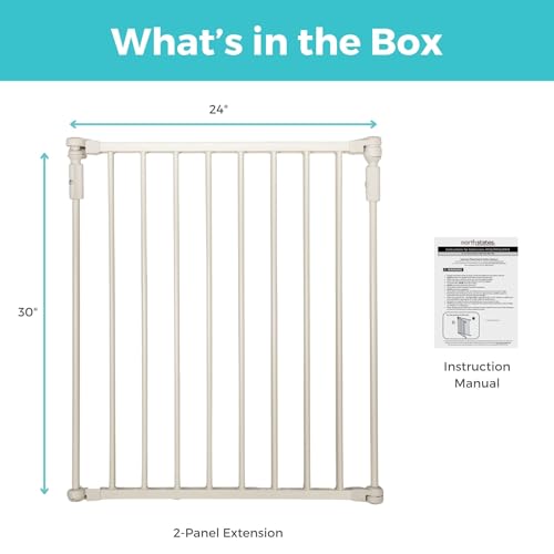 Toddleroo by North States - 3 In 1 Metal Superyard Baby Play Yard: 6 Panel Playpen, Safety Gate, or Extra Wide Baby Fence - Encloses Up to 10 Square Feet - 30 Inches Tall - Taupe