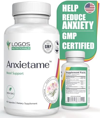 Anxietame - 60 Count, L-Theanine Supplement to Support Depression and Stress, Natural Mood Support and Sleep Aid Supplement