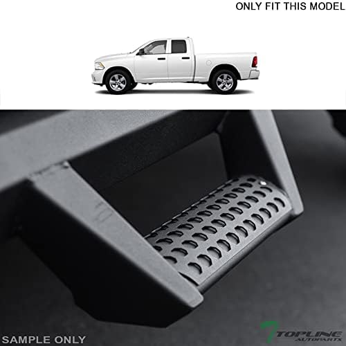 7422452474476 Compatible with 2009-2018 Dodge Ram 1500/2019-2024 Classic Quad (Extended) Cab Matte Black Hoop Drop Step Side Nerf Bars v2