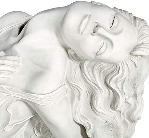 Design Toscano Remembrance and Redemption Angel Religious Indoor/Outdoor Garden Statue, From Base to Top of the Wings Nearly 3 feet tall! Tall, Cast Stone Resin, Antique Stone Finish