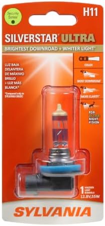 SYLVANIA - H11 SilverStar Ultra - High Performance Halogen Headlight Bulb, High Beam, Low Beam and Fog Replacement Bulb