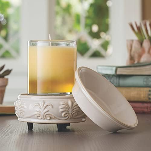 Candle Warmers ETC 2-in-1 Candle and Fragrance Warmer for Warming Scented Candles or Wax Melts and Tarts with to Freshen Room, Midas