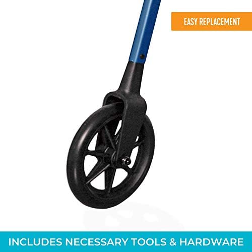 Stander Non-Swivel Wheel Kit for Stander EZ Fold-N-Go Walker and Able Life Space Saver Walker, Black, 2 Count