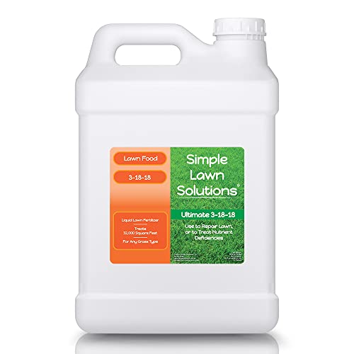 Ultimate 3-18-18 NPK- Lawn Food Quality Liquid Fertilizer- Easy to Use Concentrated Spray- Any Grass Type- Summer & Fall Nutrients- Simple Lawn Solutions - Turf Hardiness & Root Vigor (32 Ounce)